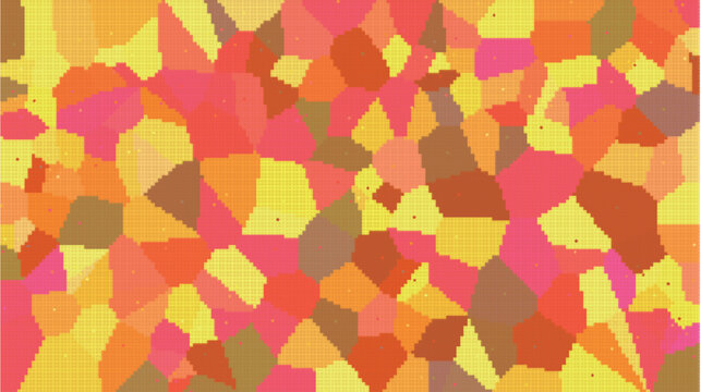 Vibrant Abstract Mosaic Pattern with Warm Colors