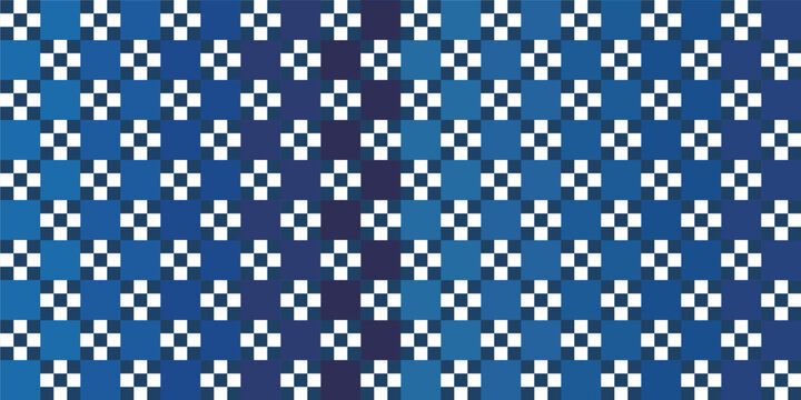 Geometric Blue Mosaic Pattern Texture Background