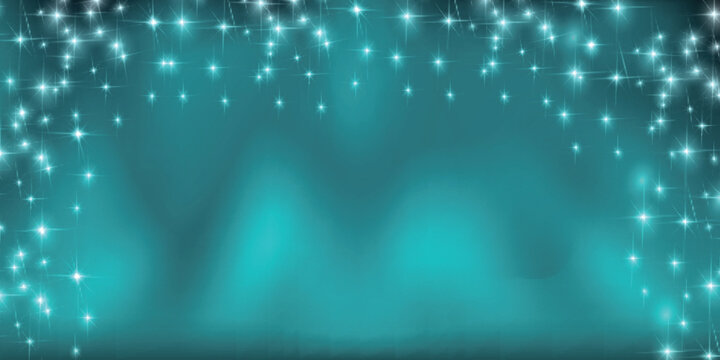Stunning Teal Gradient Background With Sparkling Stars