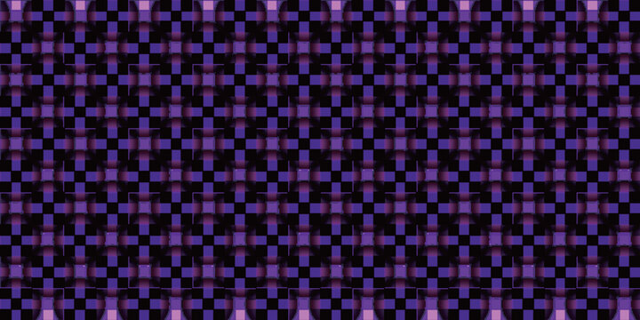Geometric Purple and Black Checkered Pattern Background