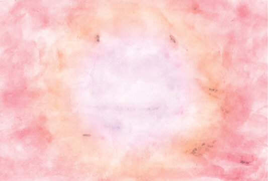 Soft Watercolor Texture Background with Pastel Pink and Orange Tones
