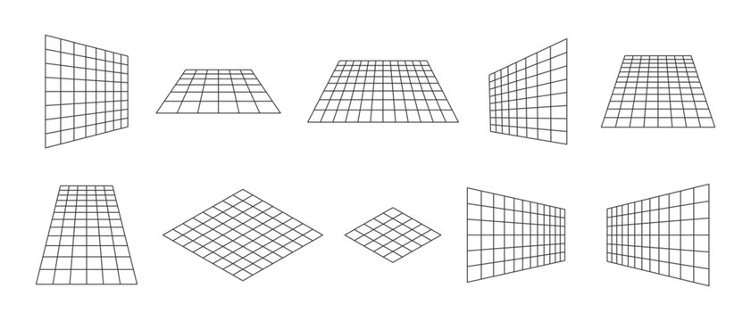 Perspective Grid Vector Set