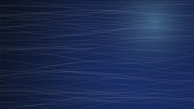 Abstract background, featuring thin horizontal, wavy lines in, shades of dark, blue with a, subtle light glow, effect on the, upper right side