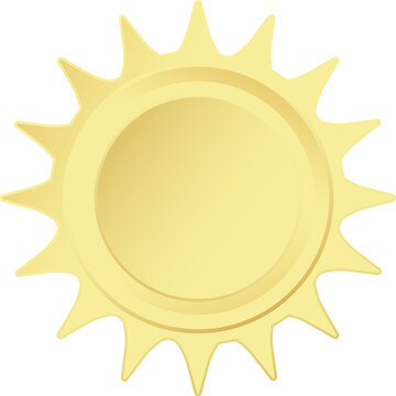 Golden Circular Badge Illustration