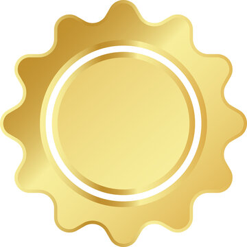 Golden Circular Badge Illustration