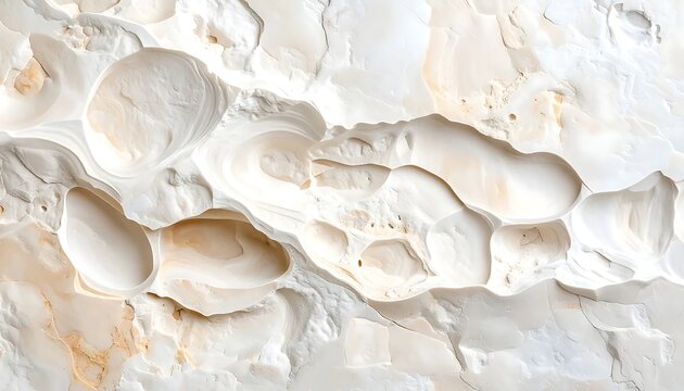 Close-up of white marble stone surface texture.
