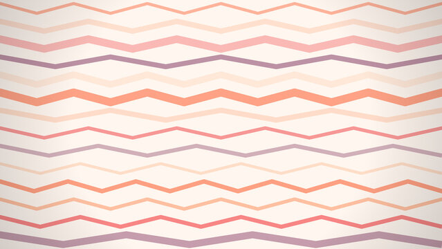 A pattern of horizontal zigzag lines in soft pastel shades of coral, light pink, and lavender on a white background, for a wallpaper