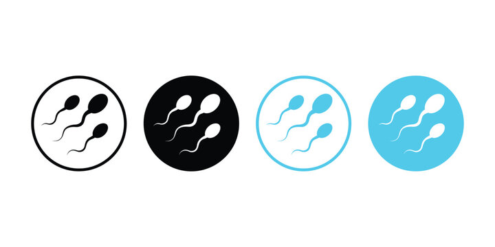 Sperm Cell Icon illustrating human sperm, male fertility, reproductive biology, conception, healthcare research, medical science, and reproductive health concepts