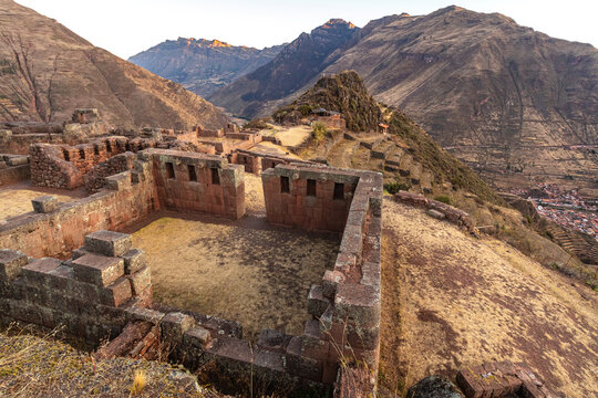 Inca Ruins at Intiwatana in Pisac, Peru