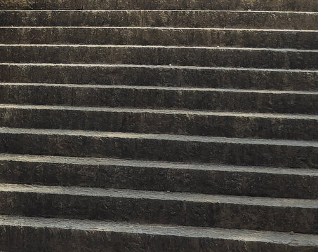 gray concrete steps