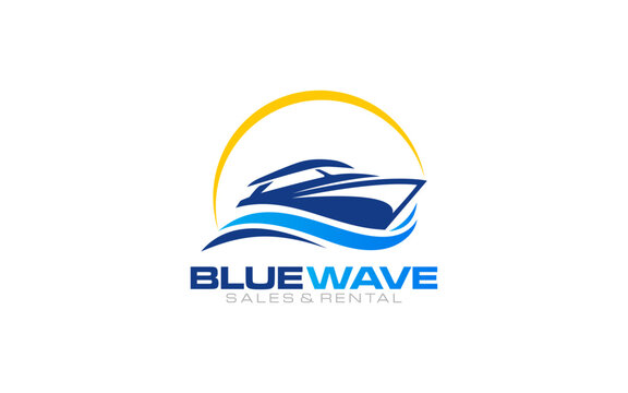 Illustration vector graphic of boat rental services logo design template
