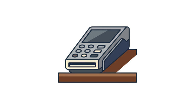 Electronic POS terminal for retail payment processing.