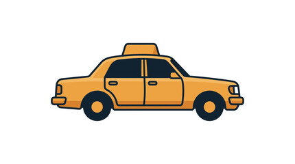 Fototapeta premium Yellow sedan taxi cab vehicle.