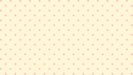 Soft pastel pink polka dot pattern on a gentle cream background for cute and playful design projects © Salma