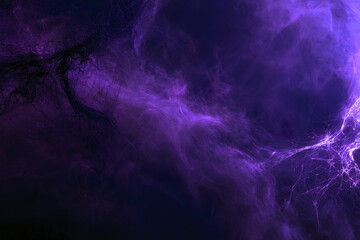 Fototapeta premium Mysterious purple night background featuring swirling supernatural light and dark smoky texture creating eerie atmosphere
