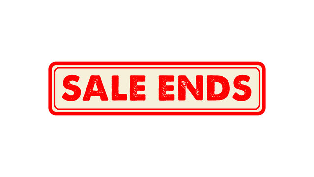 Sale ends stamp design isolated transparent background isolated on transparent background