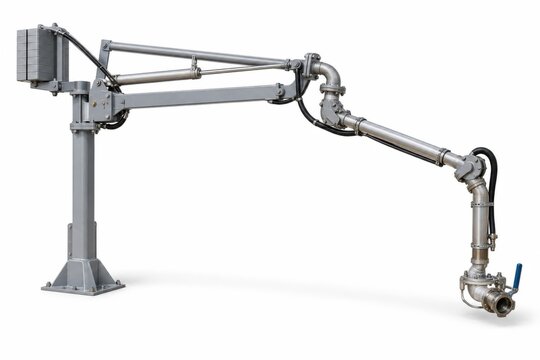 Industrial Bottom Loading Arm on White