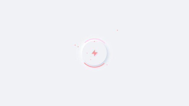 Electric energy charging indicator circle animation abstract technology concept