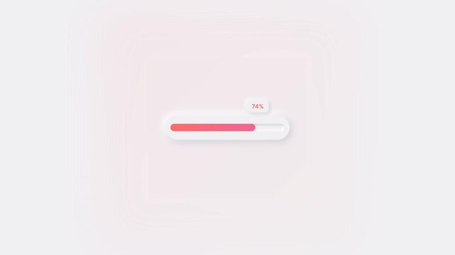 Modern loading bar animation progress indicator with subtle gradient