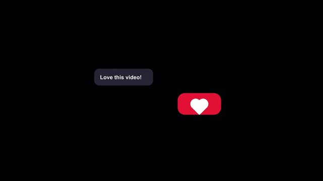 Social Media Dual Speech Bubble Chat Conversation Heart Reaction Popup Animation 10 Seconds Loop in 4K UHD