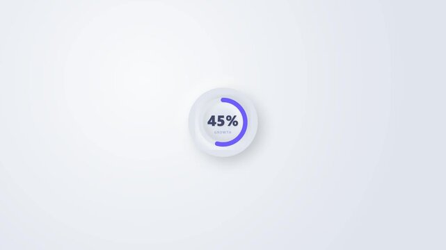 Progress bar loading animation with percentage indicator
