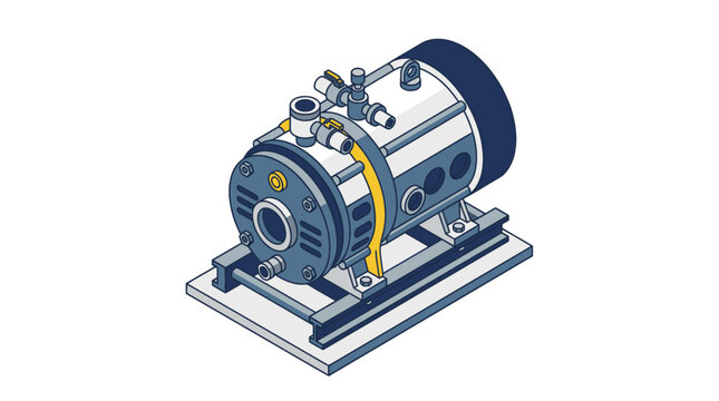 Industrial Centrifugal Pump Unit on Baseplate.