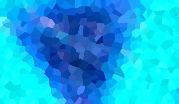 Abstract blue geometric mosaic background with crystal polygon pattern and gradient texture.
