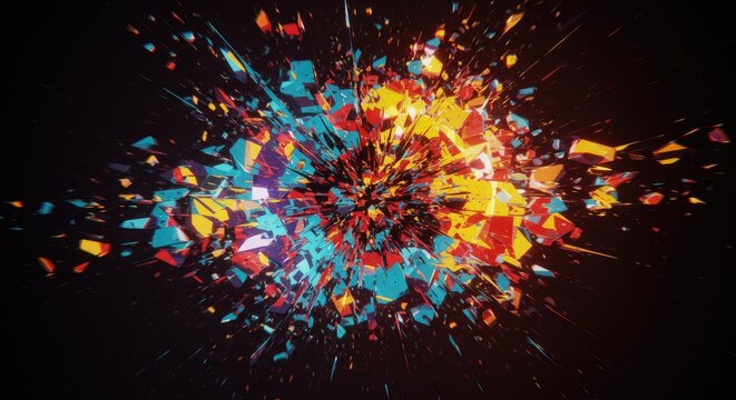 Vibrant colorful explosion of light.