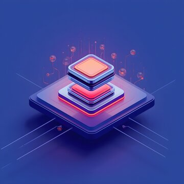 Modular Abstract Data Platform Architecture Business Solution 3D Technology Infrastructure Background