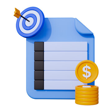 Business Spreadsheet 3D Icon