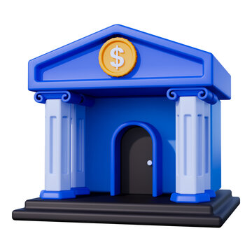Bank Building 3D Icon