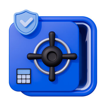 Cash Safe 3D Icon