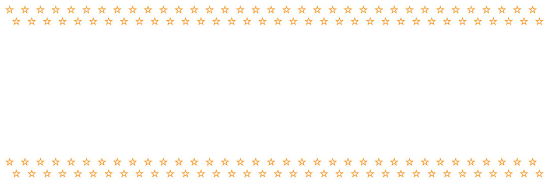 double star frame with orange color how many on top and bottom as in the picture