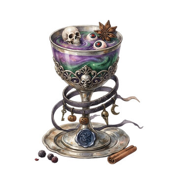red spooky cocktail, Halloween cocktail, Halloween cocktail watercolor set with spooky drinks and decorations, party beverage collection for autumn and holiday design, spooky drinks
