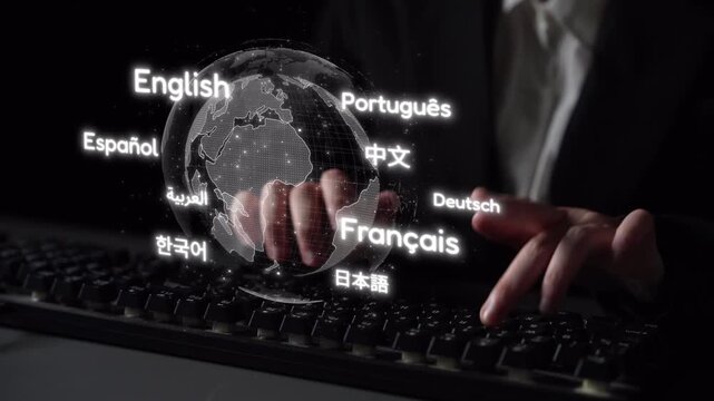 Global communication with multiple languages, digital translation tools, multilingual technology, cross-cultural communication, and virtual language learning environments. Muxer
