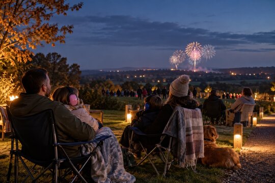 Quiet Fireworks Viewing Zone at Dusk