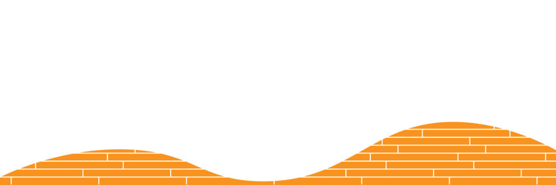 waves that are like orange bricks...flat