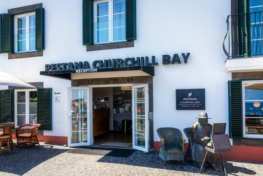 The hotel Pestana Churchill Bay in Camara de Lobos, Madeira.