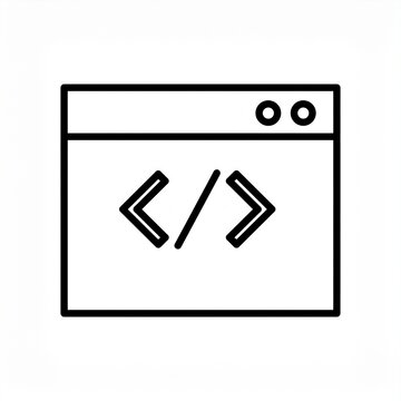 Web Development Code Script Line Icon