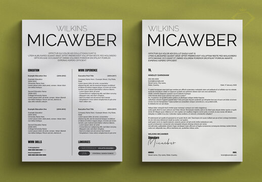 Modern Creative Resume Template Layout