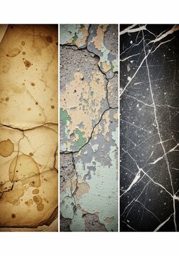 Triptych of Time: Parchment's Whisper, Plaster's Lament, Stone's Veins