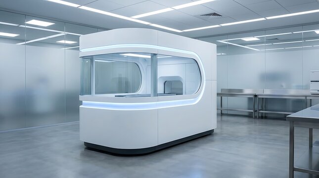 Modern white laboratory workstation