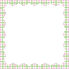 Obraz premium scalloped frame border gingham pattern design
