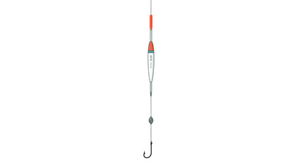 Illustration of a Fishing Float Rig Isolated on White © Azrha