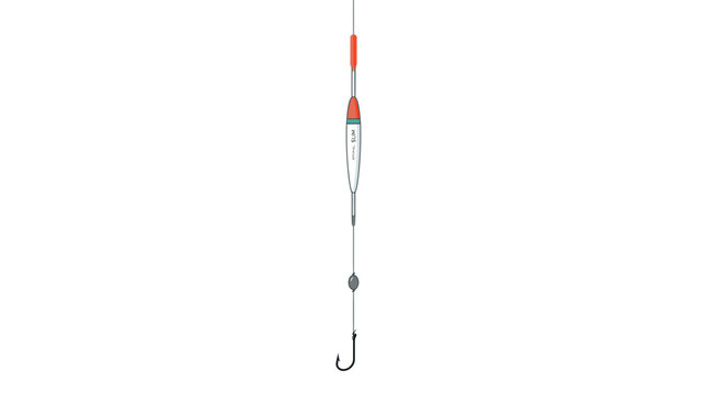 Illustration of a Fishing Float Rig Isolated on White