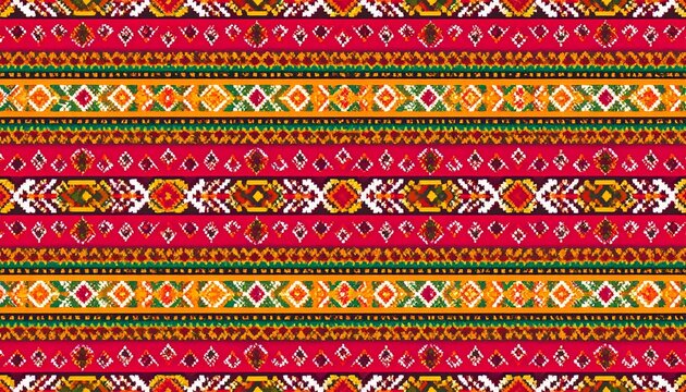 Indigenous Latin American Tribal Textile Seamless Vector Pattern Collection.