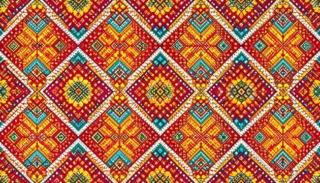 Indigenous Latin American Tribal Textile Seamless Vector Pattern Collection.