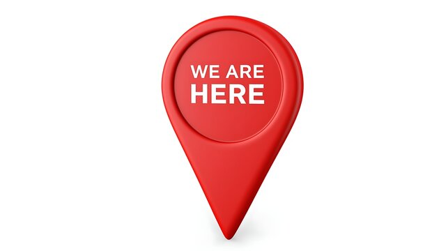 We are here red map pointer pin icon