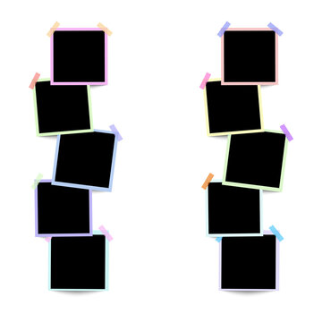 Colorful rectangles arranged in a creative pattern transparent background