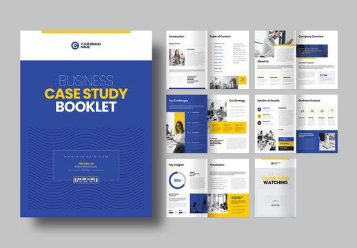 Business Case Study Booklet Brochure Layout